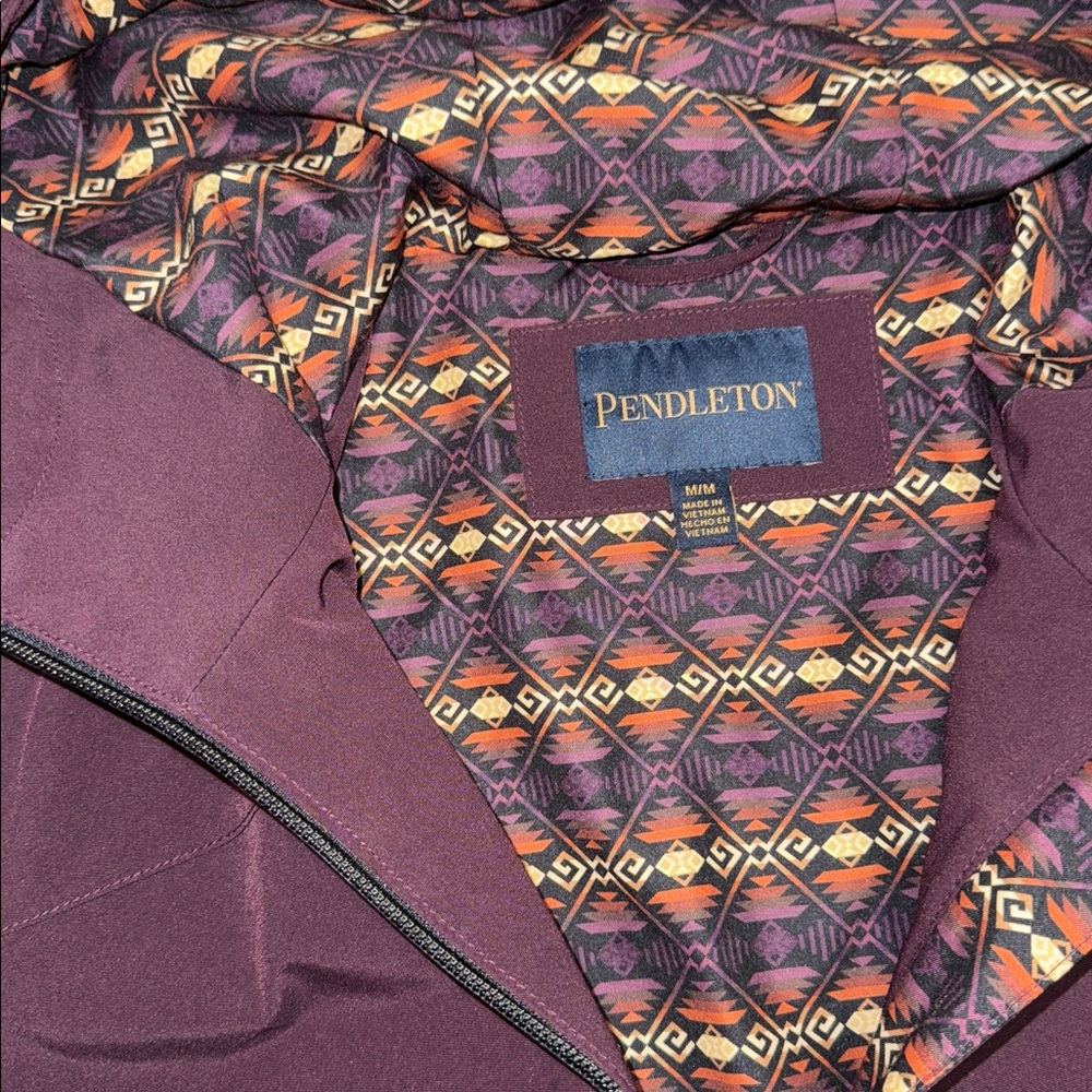 Pendleton Rain Coat Women's Winterbloom Hooded Aztec Lined Waterproof Jacket S - Picture 6 of 8